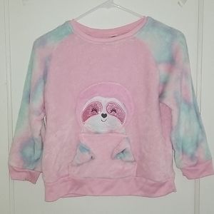 Girl's Size 14 Fleece Sloth Pajamas